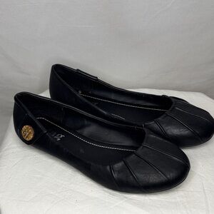 3/$20 bundle & save! Classic Black Women's Flats with button Detail